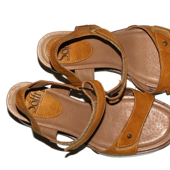 SOFFT CYNDY LEMON wedge strappy shoes sandals size 10M - Picture 5 of 11